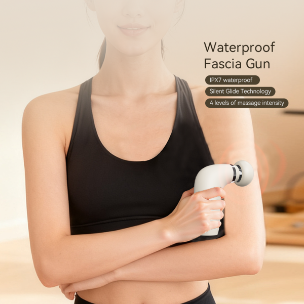 1 Professional Mini Portable Handheld Electric Deep Tissue Percussion Vibrator Waterproof Massage Gun Body Muscle Fascia Massager