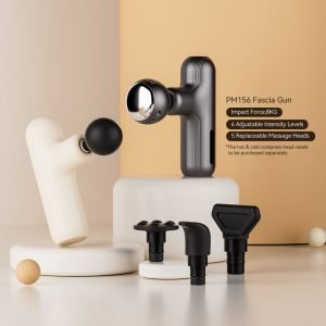 Heat/Cold Mini Portable Professional Red Light Brushless Motor 4-Speed 1500mAh 4-6H Cordless Body Massage Gun 4 Massage Heads