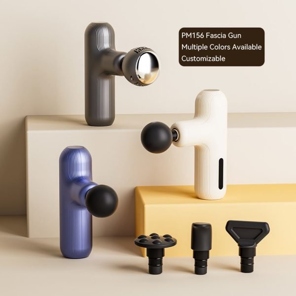 Heat/Cold Mini Portable Professional Red Light Brushless Motor 4-Speed 1500mAh 4-6H Cordless Body Massage Gun 4 Massage Heads