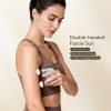 Professional Portable Handheld Mini Electric Deep Tissue Percussion Double-head Massage Gun Body Muscle Vibrator Fascia Massager