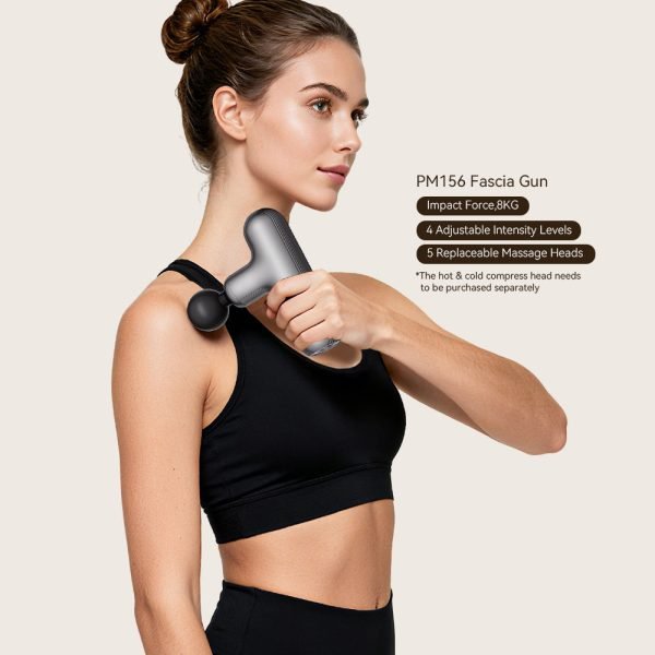 Heat/Cold Mini Portable Professional Red Light Brushless Motor 4-Speed 1500mAh 4-6H Cordless Body Massage Gun 4 Massage Heads