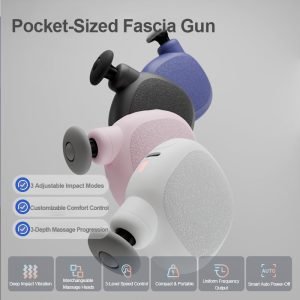 Mini Travel Massage Gun Deep Tissue Pain Relief for Neck Shoulder Thigh Scalp-Quiet Carry Case