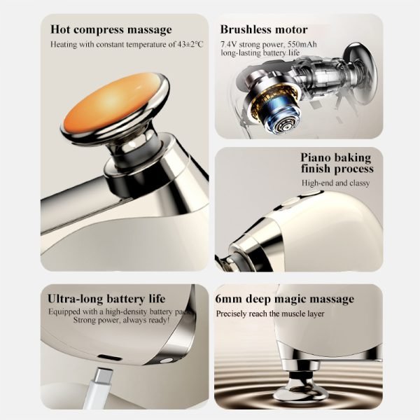 2026 New Arrival Massage Gun Attachment Electric Massage Gun Battery Handheld Mini Massage