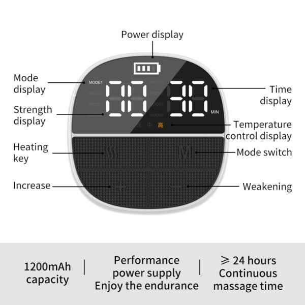 08 KC Battery Customized Portable ABS Massage Belt Personal Health Care Waist and Abdomen Vibration Warm Heating Function