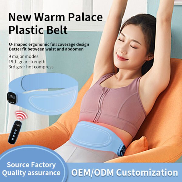 Portable Intelligent Warm Palace Waist Belt Red Light Hot Compress Massage Belt for Abdomen Shaping