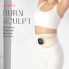 Electronic Waist Health Massager Vibration Ems Rechargeable Waist Pulse Massager Heating Belt Lumbar Pressure Relief for Body