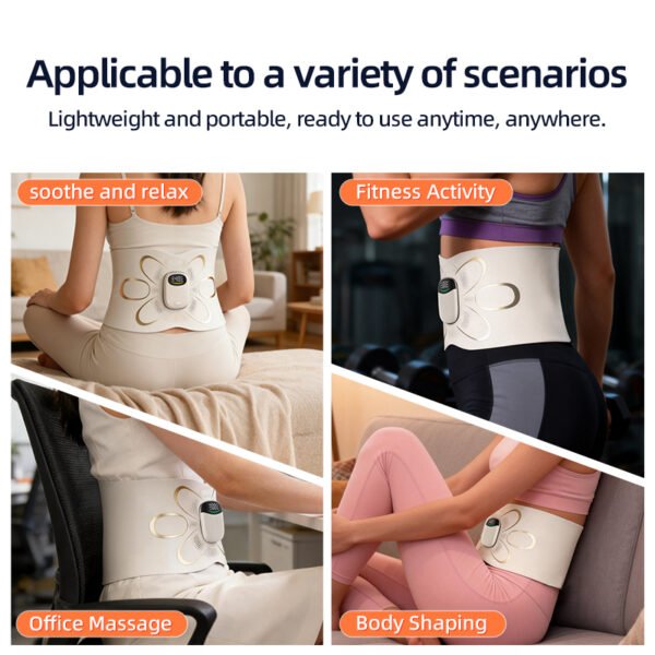 Women's Wireless Full Body Waist Trainer Smart Electric Belly Massager with Heated Feature for Weight Loss & Fat Burning