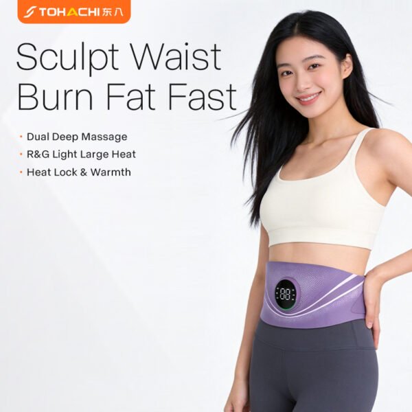Pulse High Frequency Waist Massager Abdominal EMS Pad Vibration Heating Lumbar Support Smart Electric Waist Massager Belt