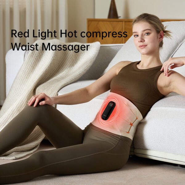 Heated Waist Massager Elastic Back Support Electrical Red Light Sports Belt Vibration Weight Loss and Body Shaping Belt