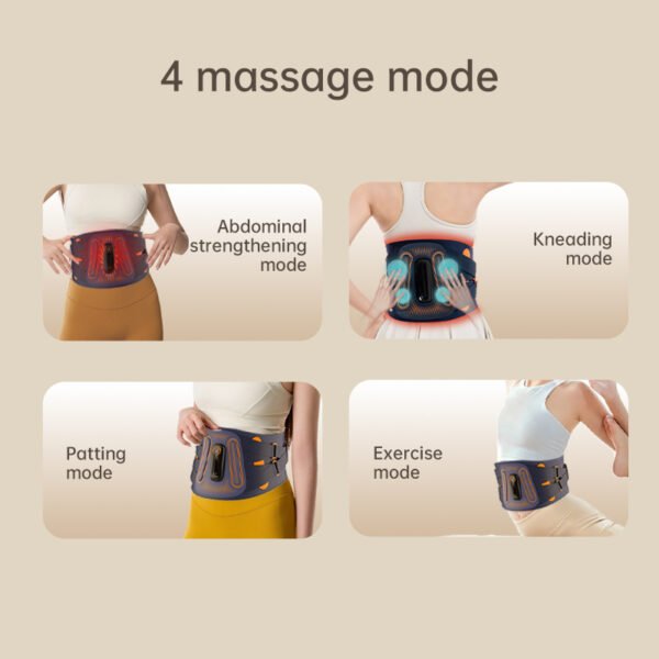 Electric Lumbar Support Belt Slimming Abdominal Back Waist Massage Belt Red-light Body Massager Heating Pain Relief Machine