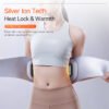Electronic Waist Health Massager Vibration Ems Rechargeable Waist Pulse Massager Heating Belt Lumbar Pressure Relief for Body