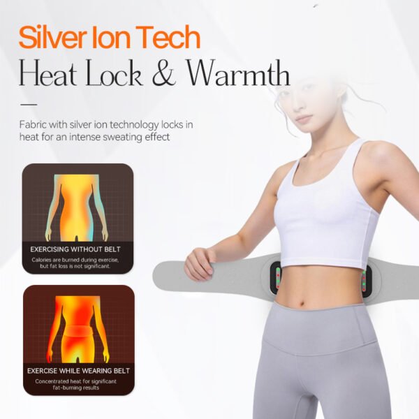 Pulse High Frequency Waist Massager Abdominal EMS Pad Vibration Heating Lumbar Support Smart Electric Waist Massager Belt