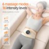 Electronic Waist Health Massager Vibration Ems Rechargeable Waist Pulse Massager Heating Belt Lumbar Pressure Relief for Body