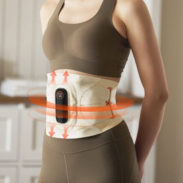 Heated Waist Massager Elastic Back Support Electrical Red Light Sports Belt Vibration Weight Loss and Body Shaping Belt