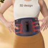 Electric Lumbar Support Belt Slimming Abdominal Back Waist Massage Belt Red-light Body Massager Heating Pain Relief Machine