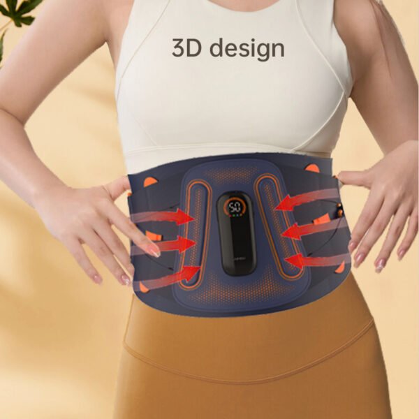 Electric Lumbar Support Belt Slimming Abdominal Back Waist Massage Belt Red-light Body Massager Heating Pain Relief Machine
