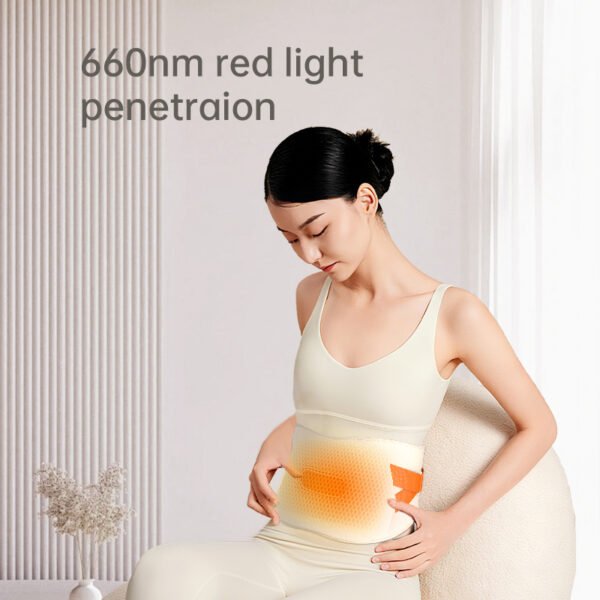 Red Light Heated Waist Massager Elastic Back Support Electrical Heating Belt Relieving Fatigue and Pain Exercise Support Belt