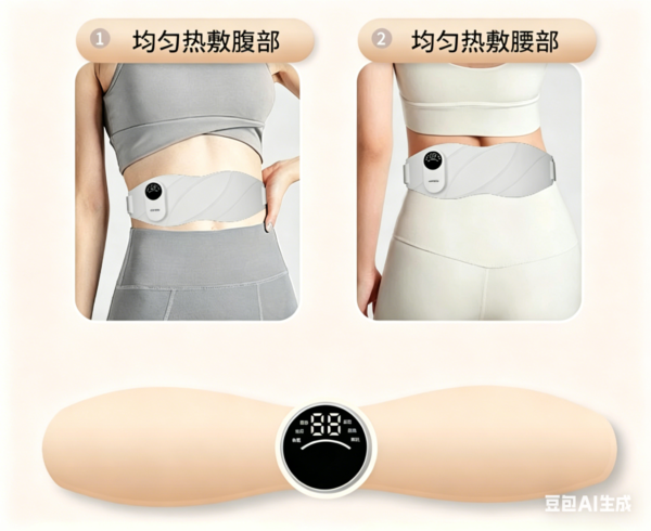 Belt 0504-4 Cordless Multi-Function Fat Burning Waist Abdominal Heating Slimming Belly Massage Belt Fitease 1200mAh Battery Timing Control