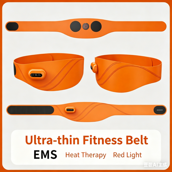 Smart Ems Tens Waist Massager Belt Heating Pulse Hot Compress Electric Abdomen Strengthening Instrument Abdomen Girdle Belt