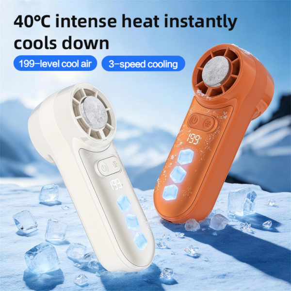 3000mAh Foldable Fan with Multiple Speed Settings LED Display Low Noise Household Use Class A+ Energy Efficiency