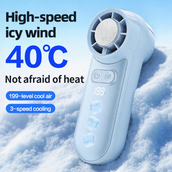 3000mAh Foldable Fan with Multiple Speed Settings LED Display Low Noise Household Use Class A+ Energy Efficiency
