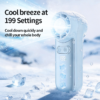 3000mAh Foldable Fan with Multiple Speed Settings LED Display Low Noise Household Use Class A+ Energy Efficiency