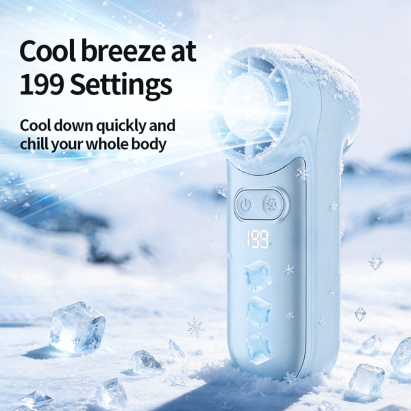 3000mAh Foldable Fan with Multiple Speed Settings LED Display Low Noise Household Use Class A+ Energy Efficiency