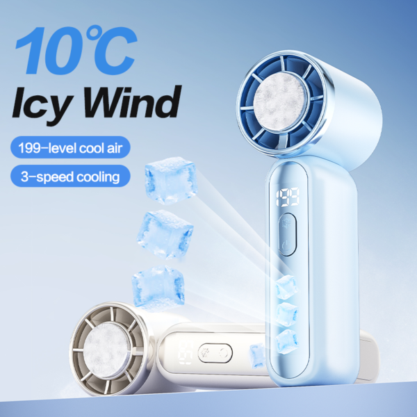 3000mAh Wearable Household Portable Mini USB Fan Handheld Refrigeration Air Conditioner Ice Compression New Consumer Electronics