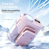 图片处理 (1)(1) Rechargeable Wearable Portable Waist Fan 3000mAh Mini Clip on High Speed Air Cooling Fan for Household Use