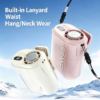 图片处理 (6)(1) Rechargeable Wearable Portable Waist Fan 3000mAh Mini Clip on High Speed Air Cooling Fan for Household Use