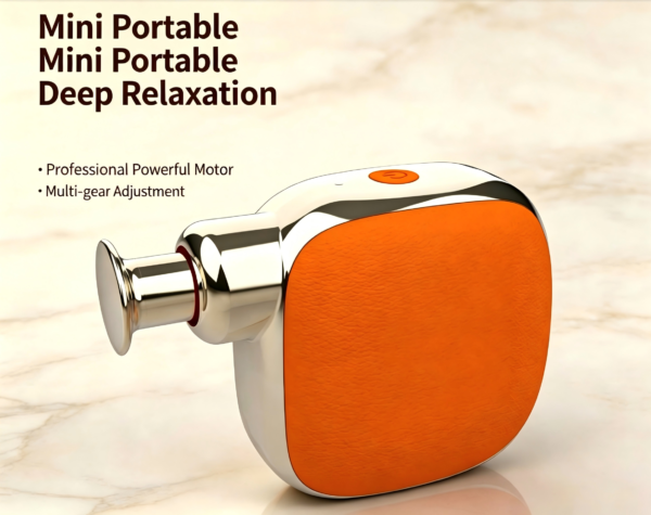 Pocket Size Mini Massage Gun 4 Massage Heads 600mAh Battery-Portable Body Deep Tissue Muscle Relaxation Rechargeable 3 Speed