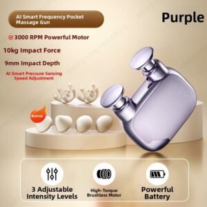New Portable Mini Brushless Pocket Massage Gun Smart Electric Massager for Muscle Relief and Stretching